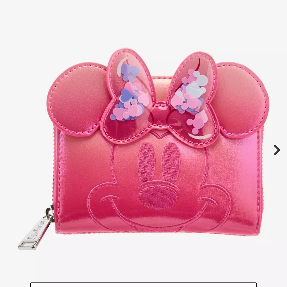 Loungefly Disney Minnie Mouse Pink Confetti Zip Wallet